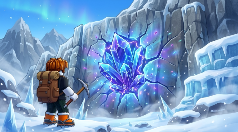 Before and after upgrading the pickaxe and backpack in Mine Antarctica